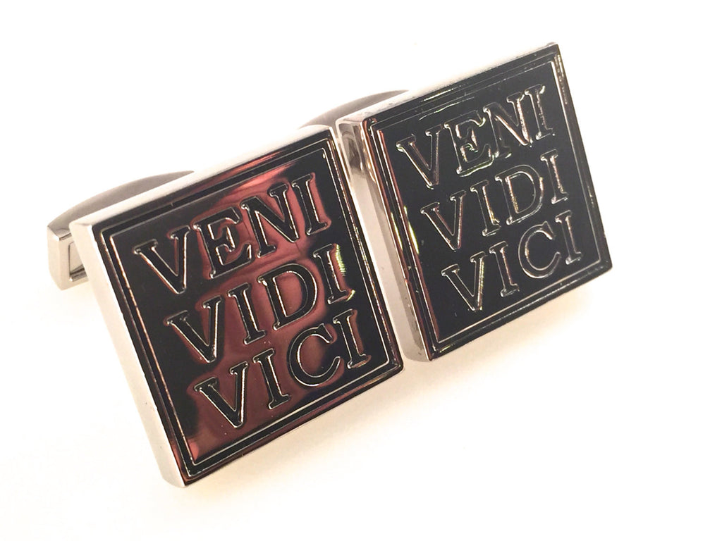 Cufflinks VENI VIDI VICI Gift for a Man Wedding Cufflinks 